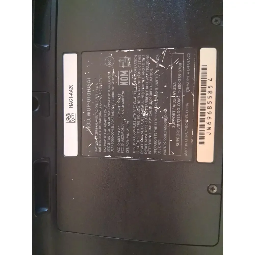 Official Nintendo Wii U GamePad Black WUP-010 w/ Charger - TESTED (Gamepad Only,